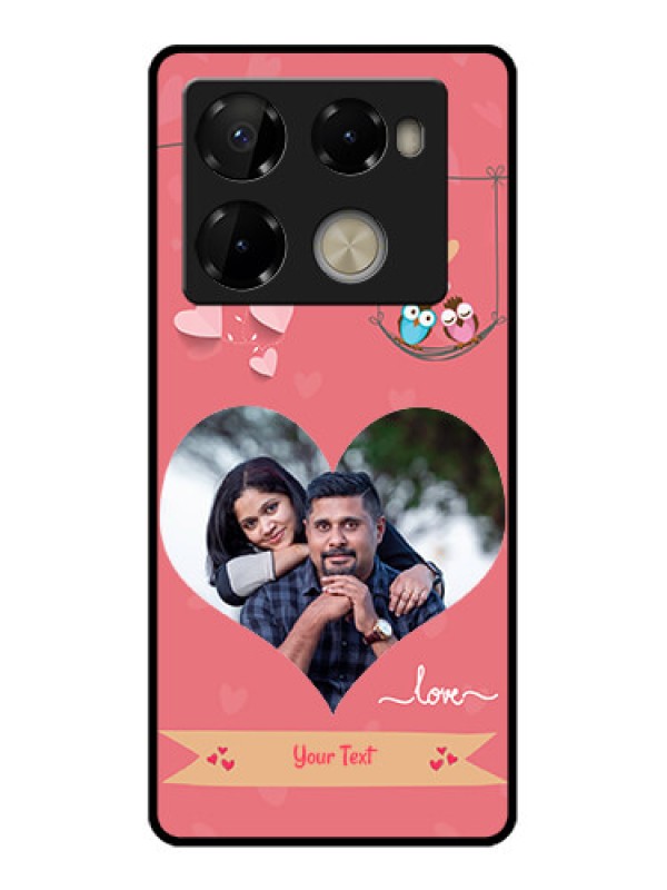 Custom Infinix Note 40 Pro Plus 5G Custom Metal Phone Case - Peach Color Love Design