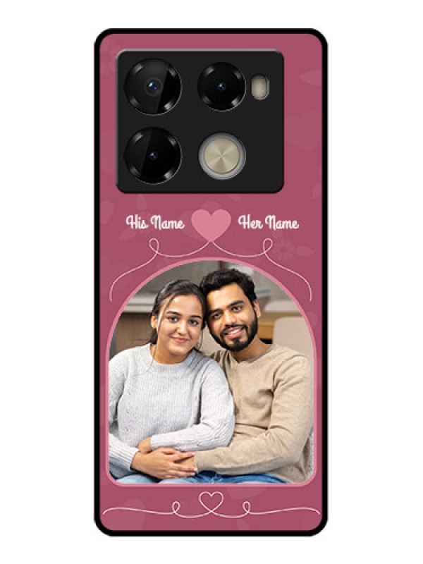 Custom Infinix Note 40 Pro Plus 5G Custom Metal Phone Case - Love Floral Design