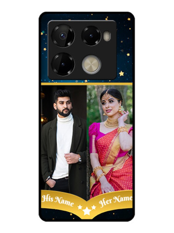 Custom Infinix Note 40 Pro Plus 5G Custom Metal Phone Case - Galaxy Stars Backdrop Design