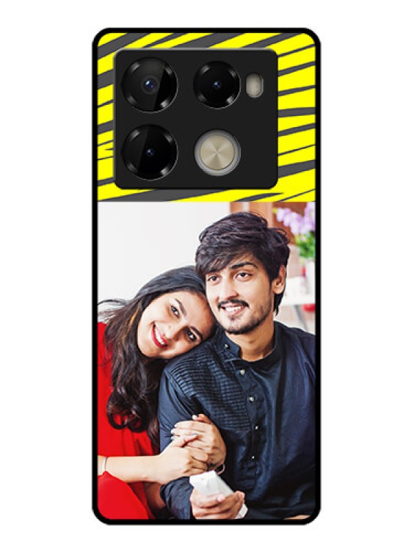 Custom Infinix Note 40 Pro Plus 5G Custom Metal Phone Case - Yellow Abstract Design