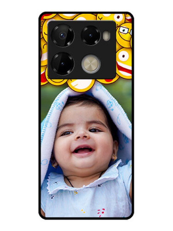 Custom Infinix Note 40 Pro Plus 5G Custom Metal Phone Case - With Smiley Emoji Design
