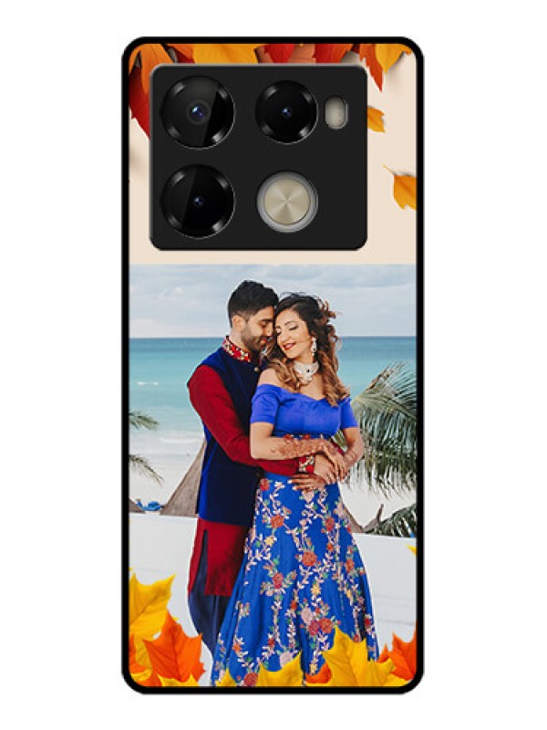 Custom Infinix Note 40 Pro Plus 5G Custom Metal Phone Case - Autumn Maple Leaves Design