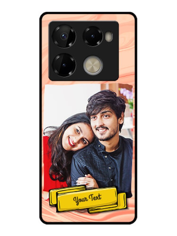 Custom Infinix Note 40 Pro Plus 5G Custom Metal Phone Case - Marble Texture Design