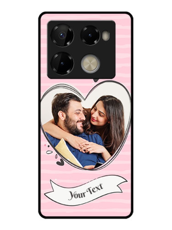 Custom Infinix Note 40 Pro Plus 5G Custom Metal Phone Case - Vintage Heart Design