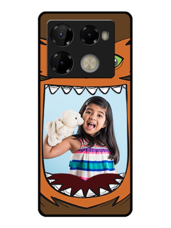 Custom Infinix Note 40 Pro Plus 5G Custom Metal Phone Case - Owl Monster Back Case Design