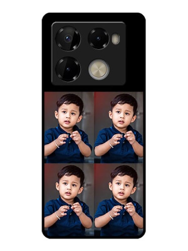 Custom Infinix Note 40 Pro Plus 5G Custom Metal Phone Case - 4 Image Holder Design