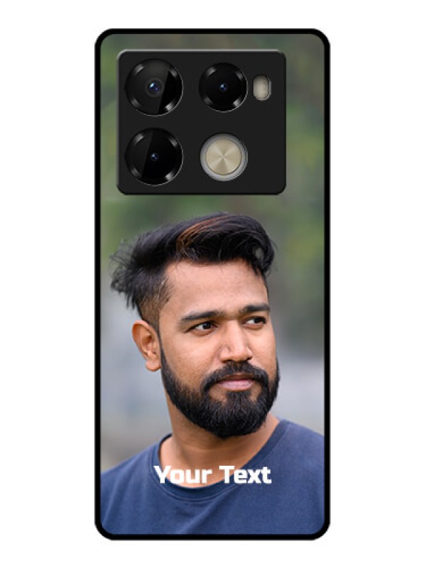 Custom Infinix Note 40 Pro Plus 5G Custom Metal Phone Case - Photo With Text Design