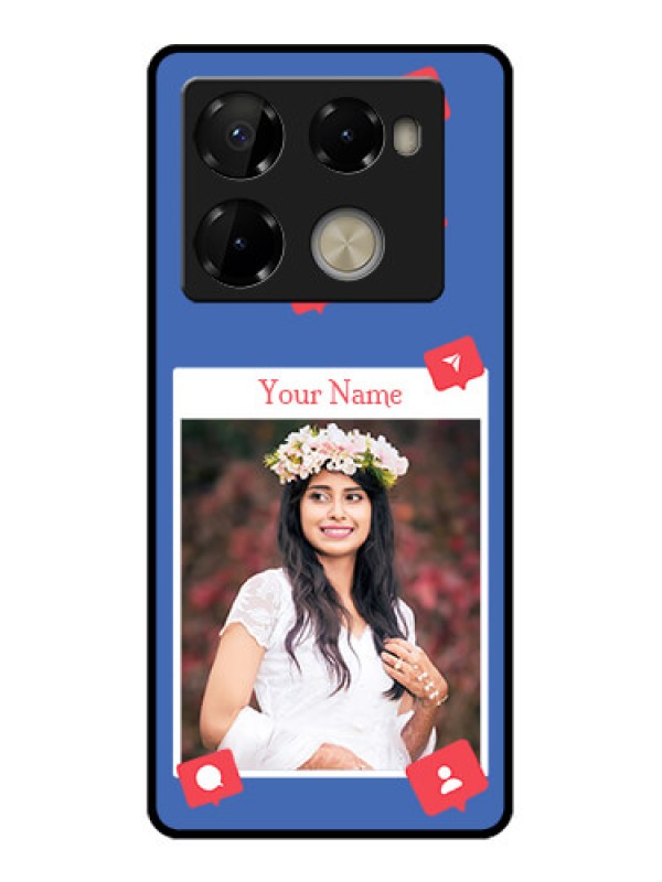 Custom Infinix Note 40 Pro Plus 5G Custom Metal Phone Case - Like Share And Comment Design