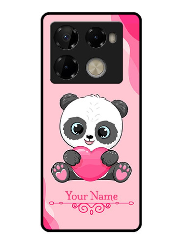Custom Infinix Note 40 Pro Plus 5G Custom Metal Phone Case - Cute Panda Design