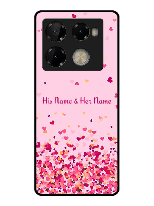 Custom Infinix Note 40 Pro Plus 5G Custom Metal Phone Case - Floating Hearts Design