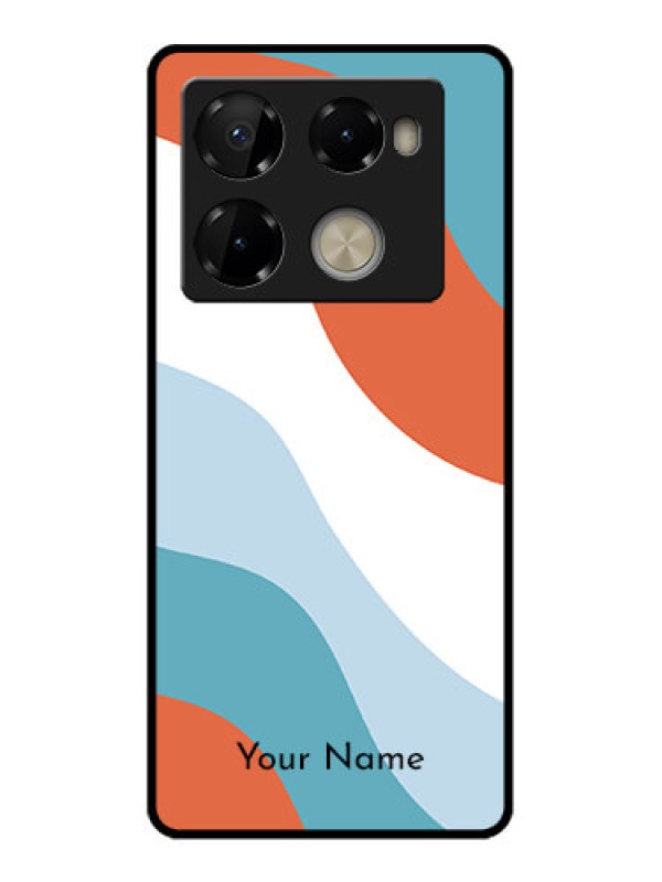 Custom Infinix Note 40 Pro Plus 5G Custom Metal Phone Case - Coloured Waves Design