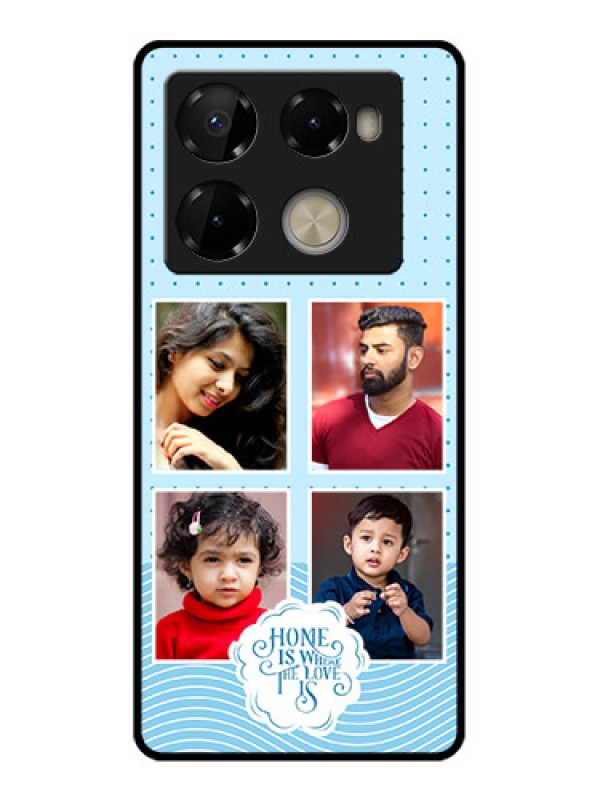 Custom Infinix Note 40 Pro Plus 5G Custom Metal Phone Case - Cute Love Quote With 4 Pic Upload Design