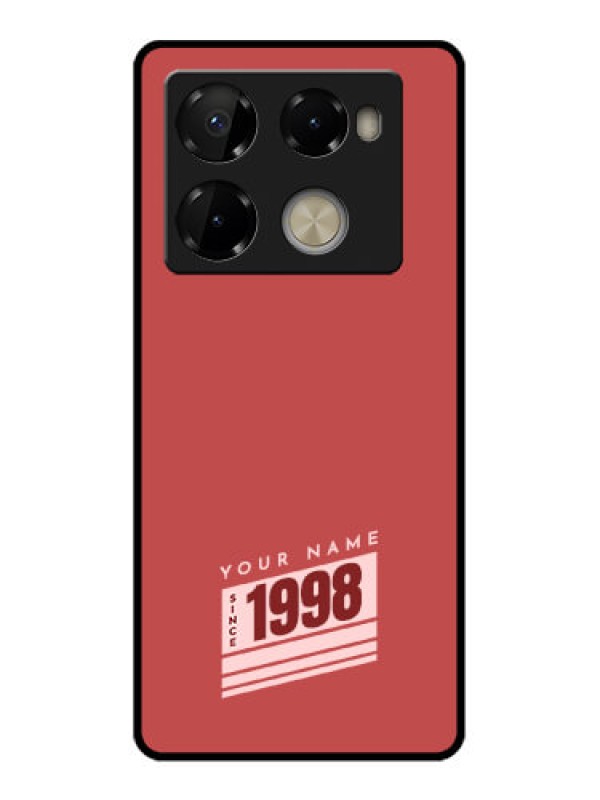 Custom Infinix Note 40 Pro Plus 5G Custom Metal Phone Case - Red Custom Year Of Birth Design