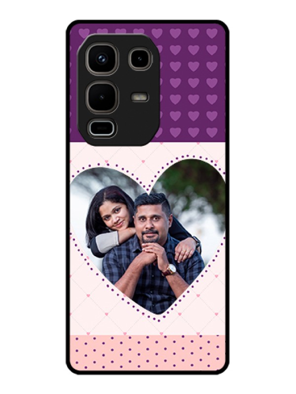 Custom Infinix Note 50s 5G Custom Metal Phone Case - Violet Love Dots Design