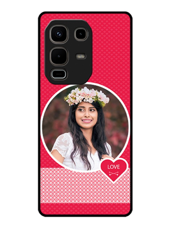 Custom Infinix Note 50s 5G Custom Metal Phone Case - Pink Color Pattern Design