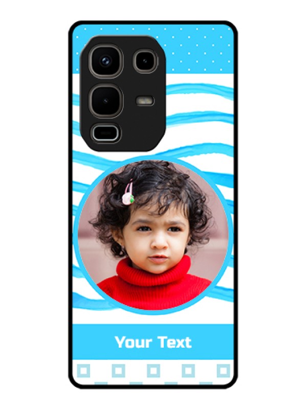 Custom Infinix Note 50s 5G Custom Metal Phone Case - Simple Blue Case Design