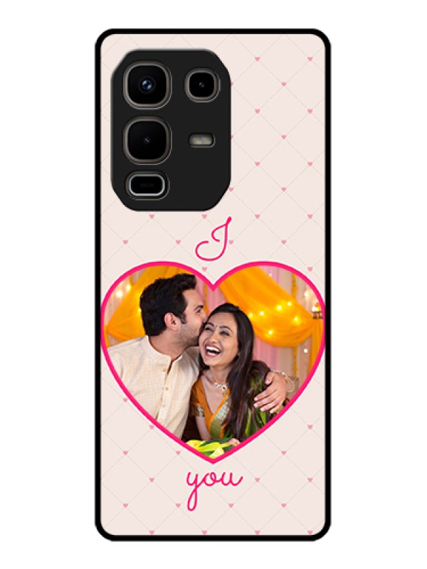 Custom Infinix Note 50s 5G Custom Metal Phone Case - Heart Shape Design