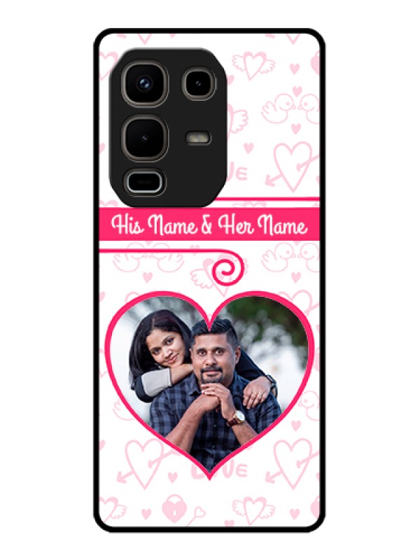 Custom Infinix Note 50s 5G Custom Metal Phone Case - Heart Shape Love Design