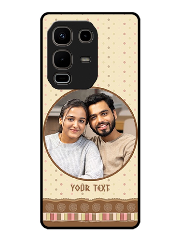 Custom Infinix Note 50s 5G Custom Metal Phone Case - Brown Dotted Mobile Case Design