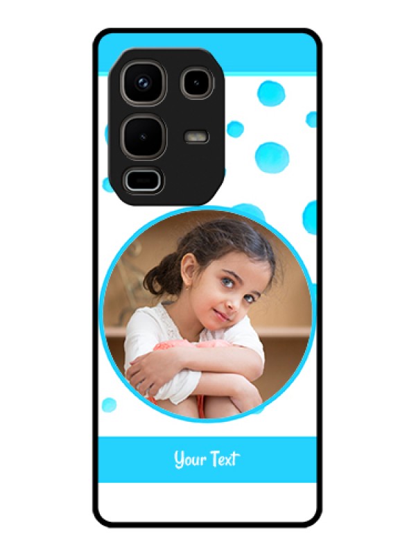 Custom Infinix Note 50s 5G Custom Metal Phone Case - Blue Bubbles Pattern Design