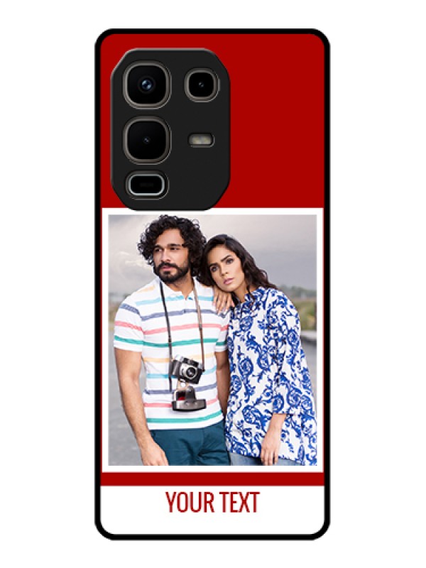 Custom Infinix Note 50s 5G Custom Metal Phone Case - Red Color Design