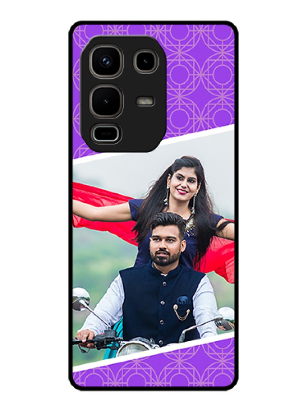 Custom Infinix Note 50s 5G Custom Metal Phone Case - Violet Color Pattern Design