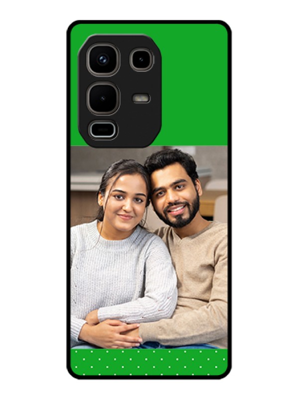 Custom Infinix Note 50s 5G Custom Metal Phone Case - Green Pattern Design