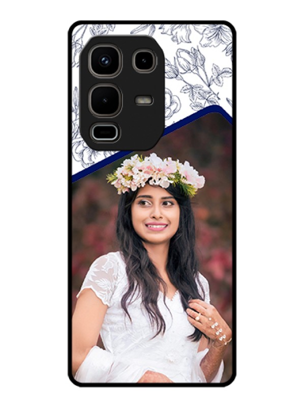 Custom Infinix Note 50s 5G Custom Metal Phone Case - Classy Floral Design