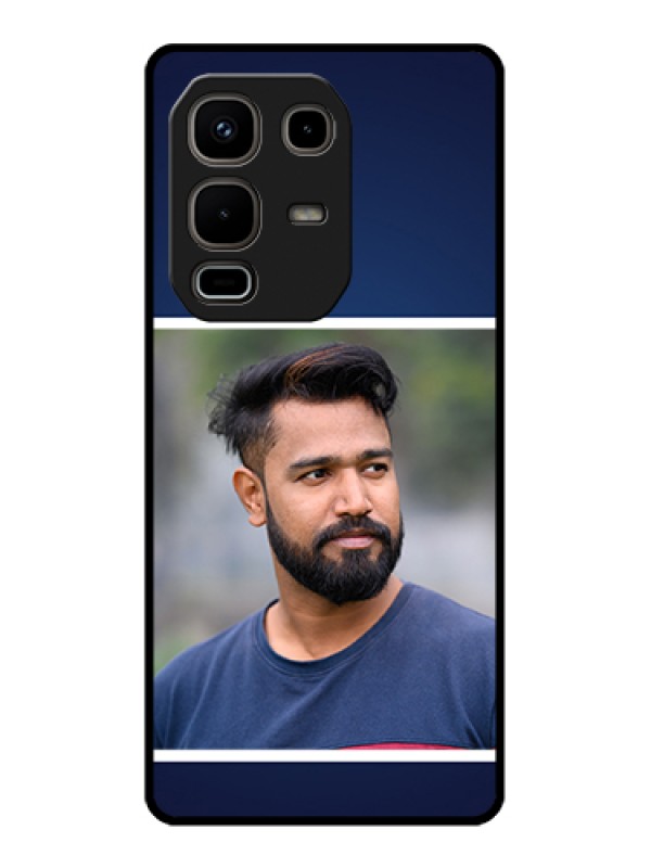 Custom Infinix Note 50s 5G Custom Metal Phone Case - Simple Royal Blue Design