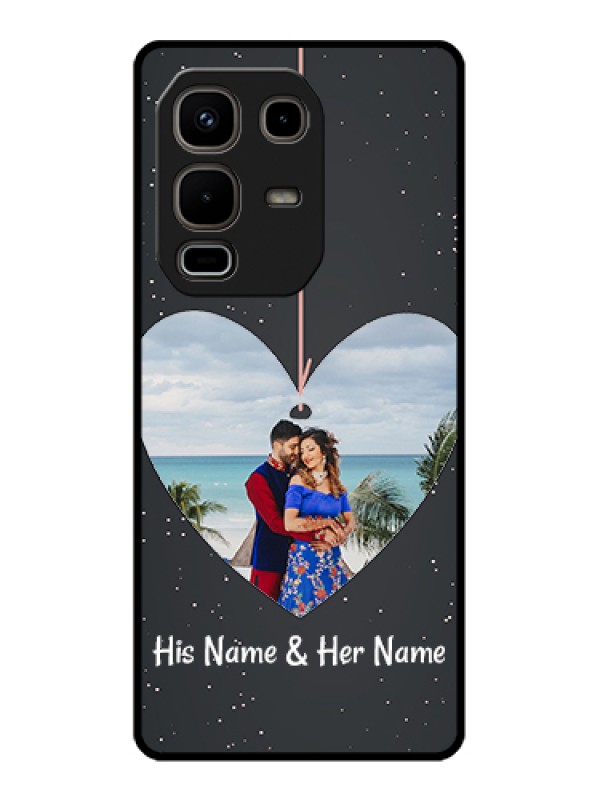 Custom Infinix Note 50s 5G Custom Metal Phone Case - Hanging Heart Design