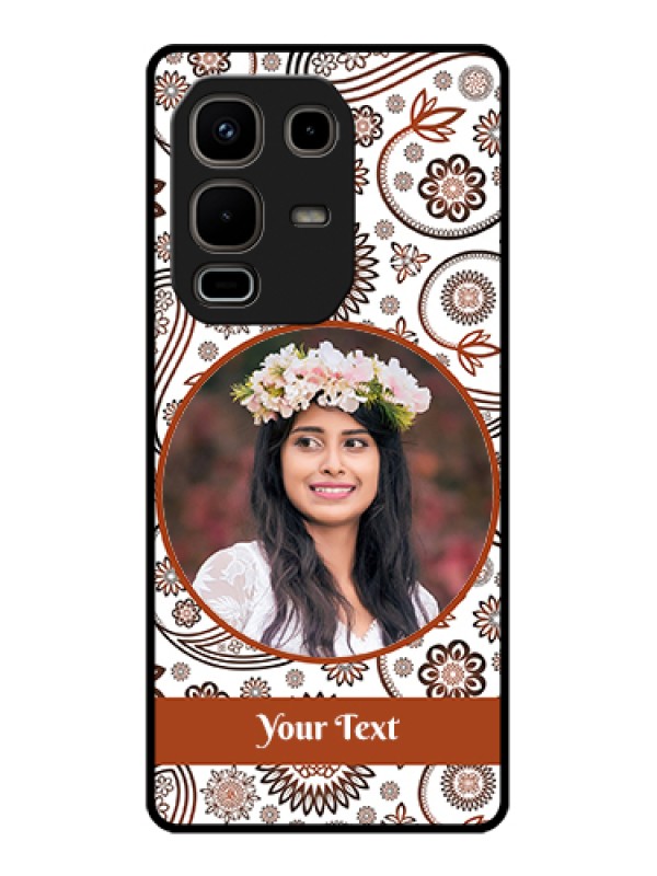 Custom Infinix Note 50s 5G Custom Metal Phone Case - Abstract Flower Design