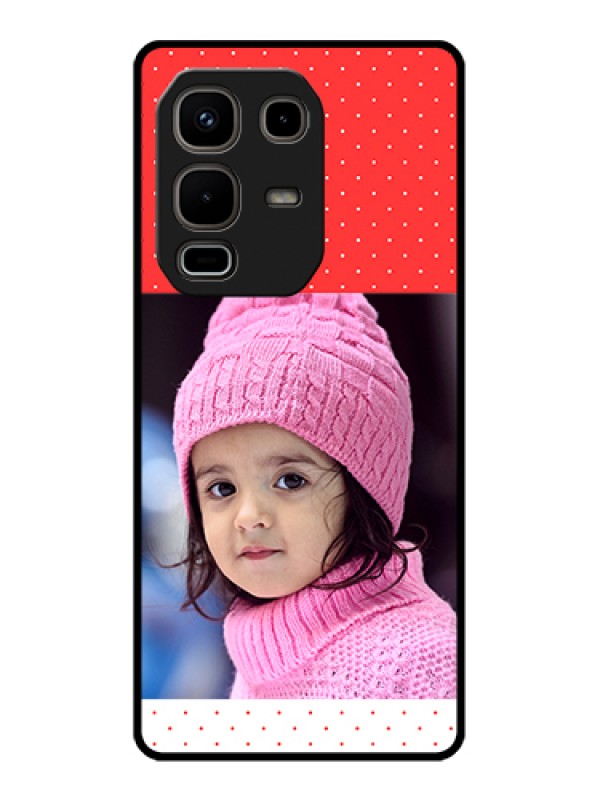 Custom Infinix Note 50s 5G Custom Metal Phone Case - Red Pattern Design