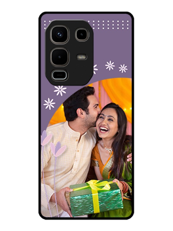 Custom Infinix Note 50s 5G Custom Metal Phone Case - Lavender Flowers Design