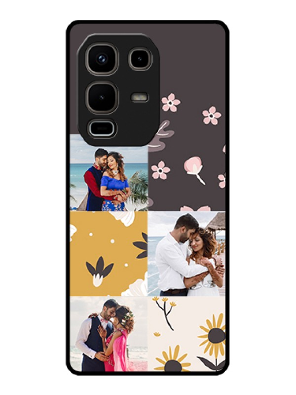 Custom Infinix Note 50s 5G Custom Metal Phone Case - 3 Images With Floral Design