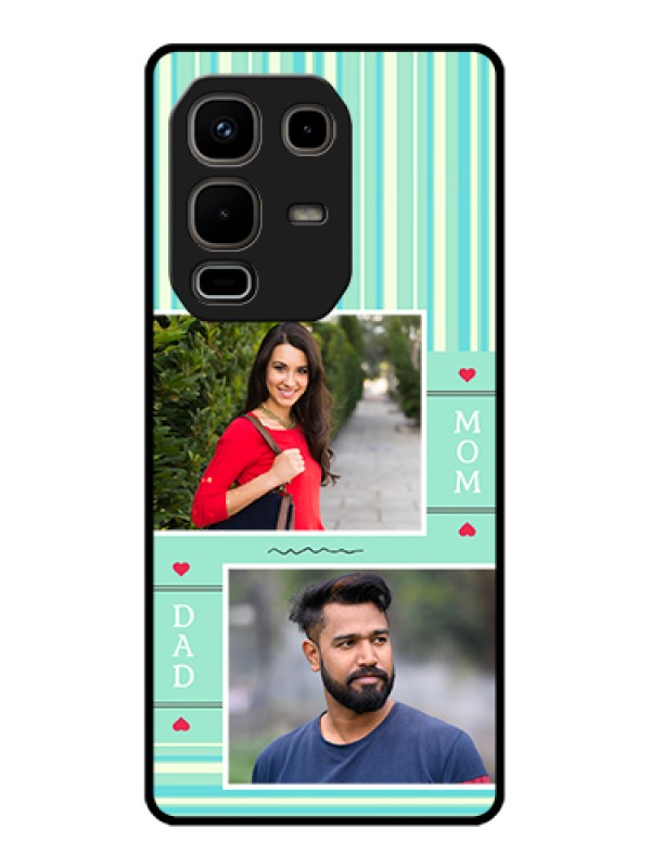 Custom Infinix Note 50s 5G Custom Metal Phone Case - Mom & Dad Pic Design