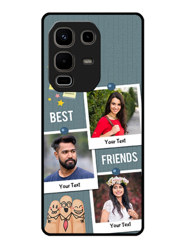 Custom Infinix Note 50s 5G Custom Metal Phone Case - Sticky Frames And Friendship Design