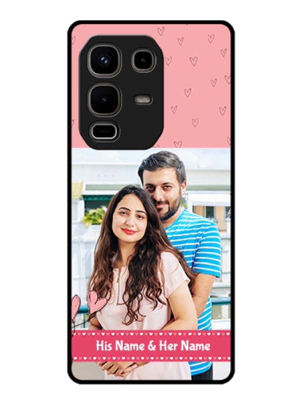 Custom Infinix Note 50s 5G Custom Metal Phone Case - Love Design Peach Color