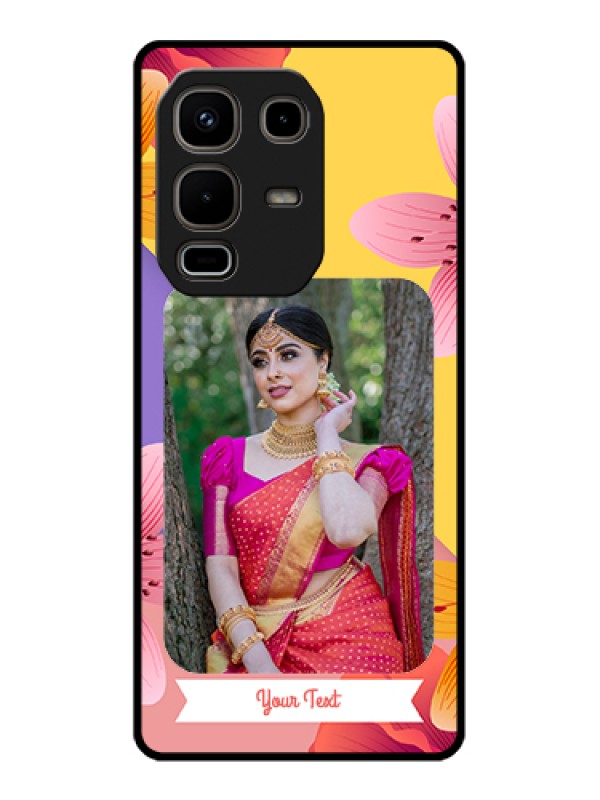 Custom Infinix Note 50s 5G Custom Metal Phone Case - 3 Image With Vintage Floral Design