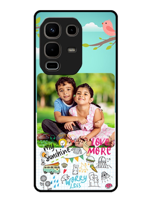 Custom Infinix Note 50s 5G Custom Metal Phone Case - Doodle Love Design