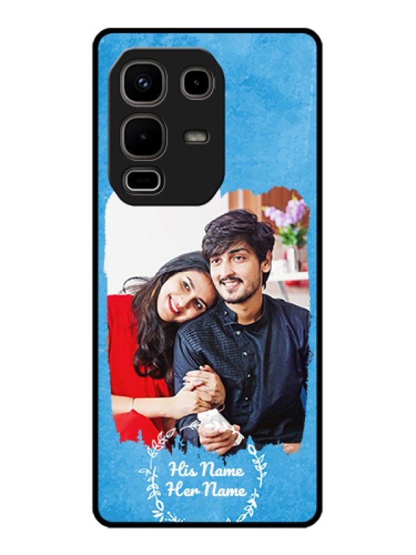 Custom Infinix Note 50s 5G Custom Metal Phone Case - Blue Color Vintage Design