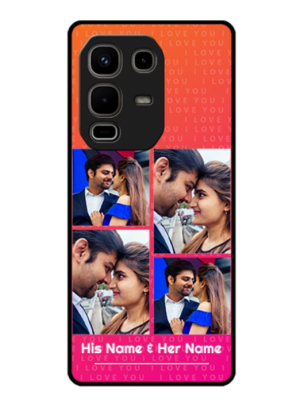 Custom Infinix Note 50s 5G Custom Metal Phone Case - I Love You Pink Design