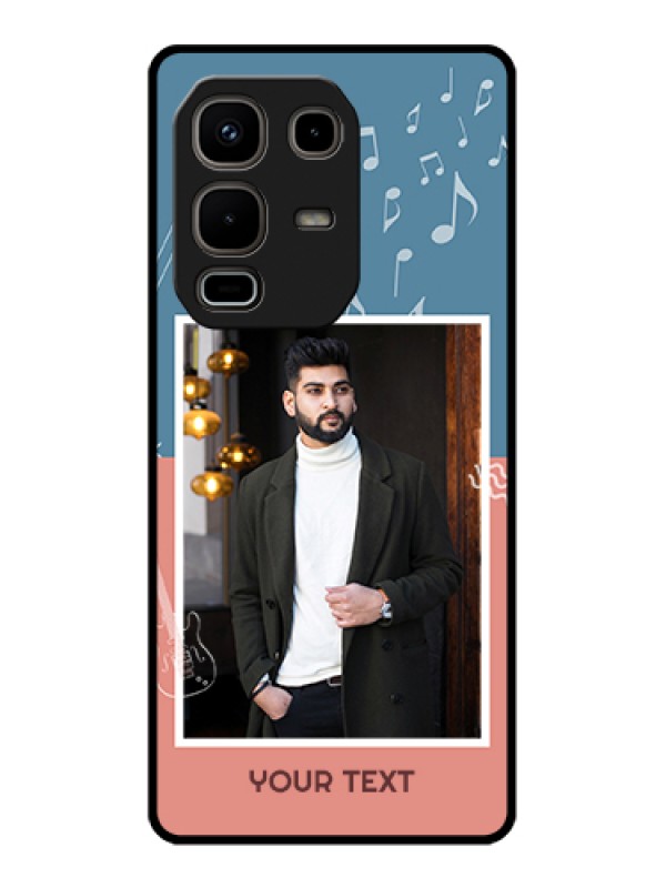 Custom Infinix Note 50s 5G Custom Metal Phone Case - With Color Musical Note Design