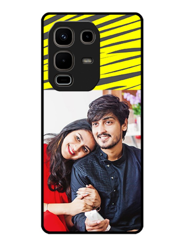 Custom Infinix Note 50s 5G Custom Metal Phone Case - Yellow Abstract Design