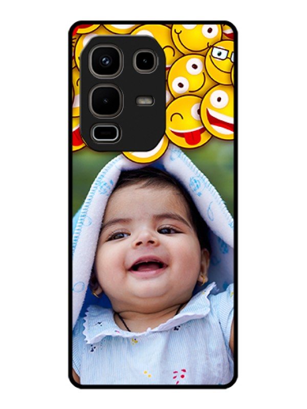 Custom Infinix Note 50s 5G Custom Metal Phone Case - With Smiley Emoji Design