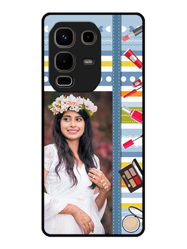 Custom Infinix Note 50s 5G Custom Metal Phone Case - Makeup Icons Design