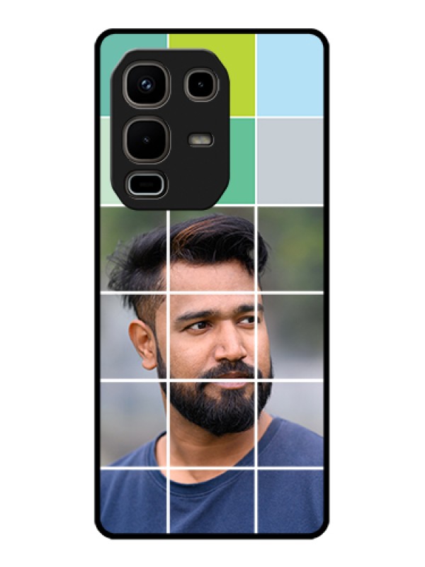 Custom Infinix Note 50s 5G Custom Metal Phone Case - With White Box Pattern