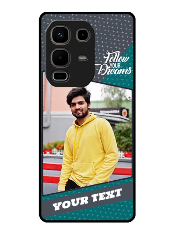 Custom Infinix Note 50s 5G Custom Metal Phone Case - Background Pattern Design With Quote