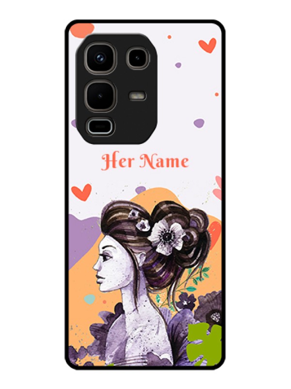 Custom Infinix Note 50s 5G Custom Metal Phone Case - Woman And Nature Design