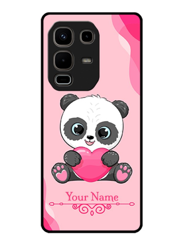 Custom Infinix Note 50s 5G Custom Metal Phone Case - Cute Panda Design