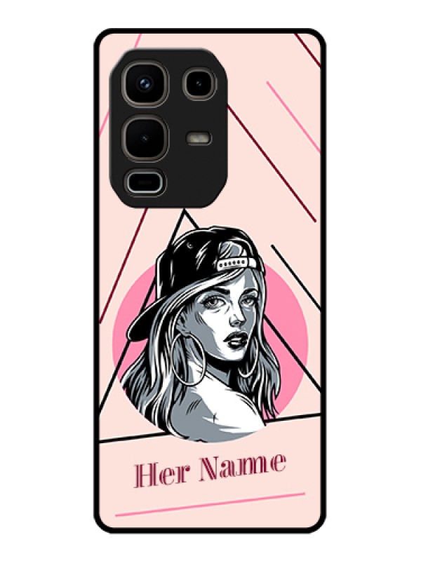 Custom Infinix Note 50s 5G Custom Metal Phone Case - Rockstar Girl Design